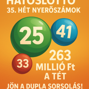 Hatoslottó nyerőszámok – 35. hét: nagy változás a játéknál!