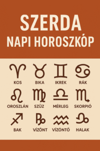 Szerdai horoszkóp – Mit tartogat számodra a nap a 12 csillagjegynek?