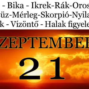 Kos – Bika – Ikrek-Rák-Oroszlán-Szűz-Mérleg-Skorpió-Nyilas-Bak – Vízöntő – Halak figyelem!Hatalmas változást hoz a mai nap!Mai horoszkóp (VASÁRNAP))