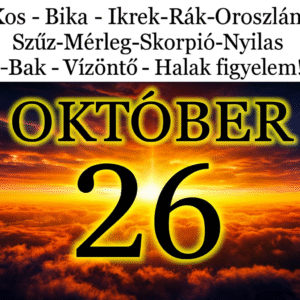 Horoszkóp mára – 2025. október 26., vasárnap