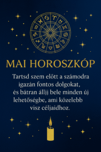 Október 1. – Napi horoszkóp: váratlan fordulatok napja