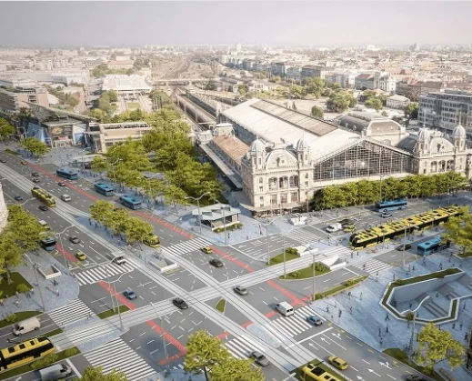 Eltűnik a Nyugati téri felüljáró – új villamostengely szeli majd át Budapestet
