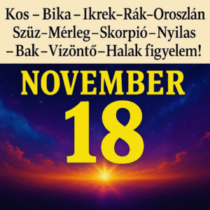 November 18-i horoszkóp mind a 12 csillagjegynek