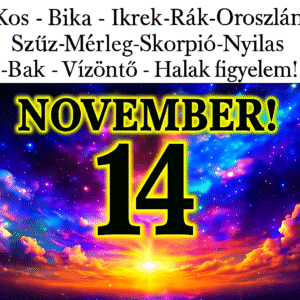 Nézd meg, mit üzennek neked a csillagok november 14-én!
