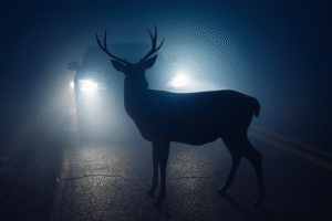 Szarvascsordának ütközött több autó a 24-es főúton