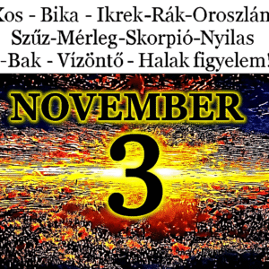 Mai szerencsehoroszkóp – 2025. november 3. – Meglepetések, lehetőségek és váratlan szerencse!