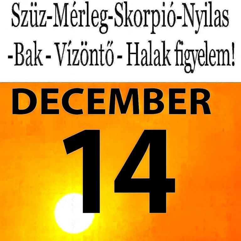 NAPI HOROSZKÓP –DECEMER 14