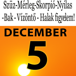 Napi horoszkóp – 2025. december 5