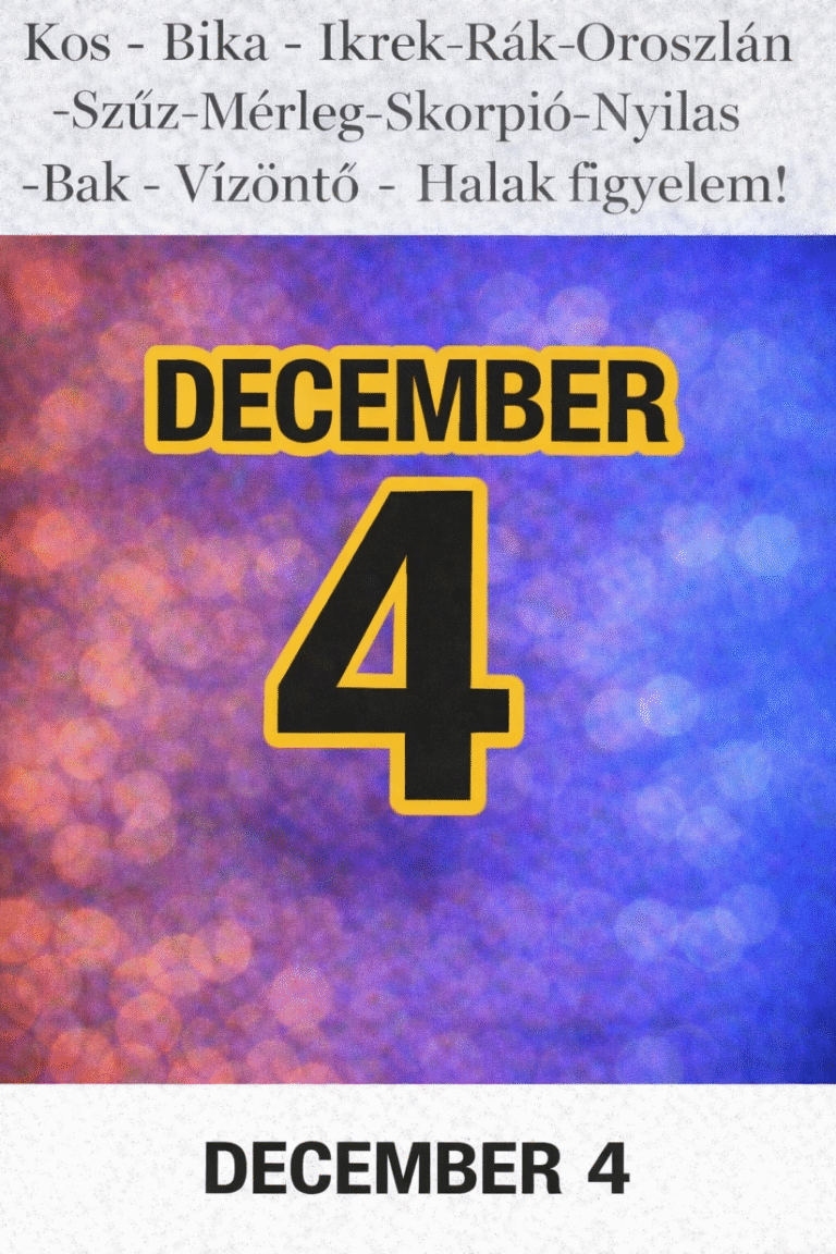 Január 4-i horoszkóp: sorsfordító jelek minden csillagjegynek