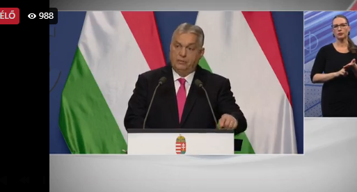 Orbán Viktor miniszterelnök hétfőn bejelentékeseket tesz-Élő videó