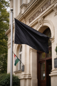 Gyászlobogó jelent meg Egressy Mátyás középiskoláján