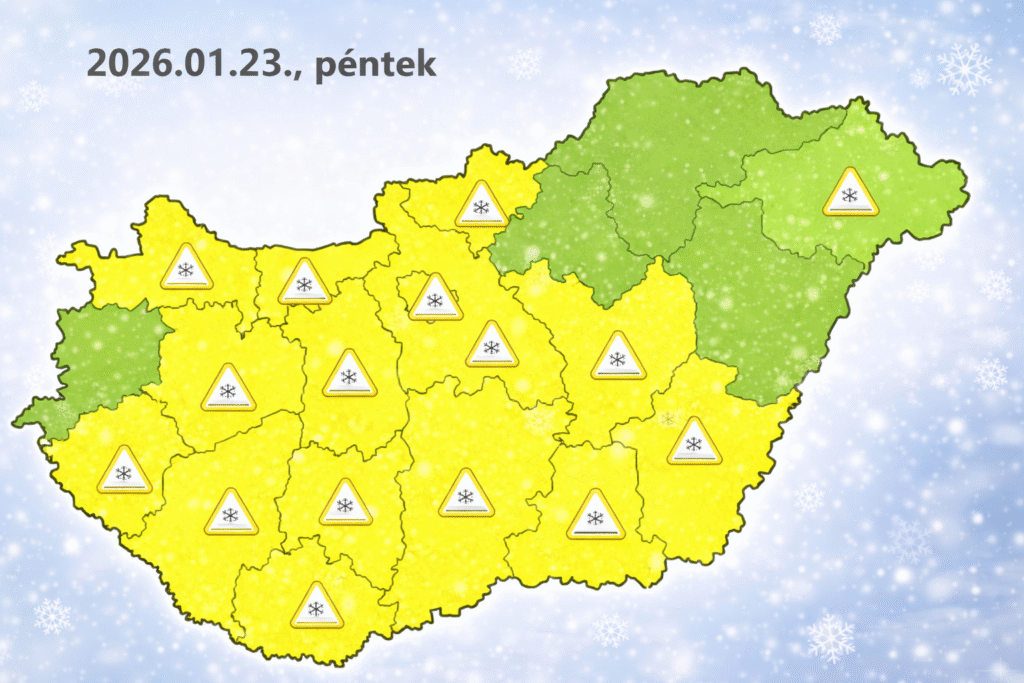 Pénteken országszerte veszélyes időjárási helyzet alakulhat ki