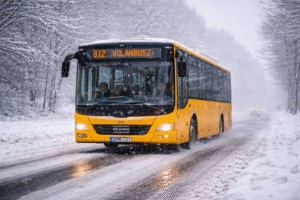 Figyelmeztet a MÁV–Volán-csoport: országszerte jelentős buszkésések jöhetnek a havazás miatt