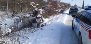 Rosszullét miatt szenvedett balesetet egy postai kézbesítő